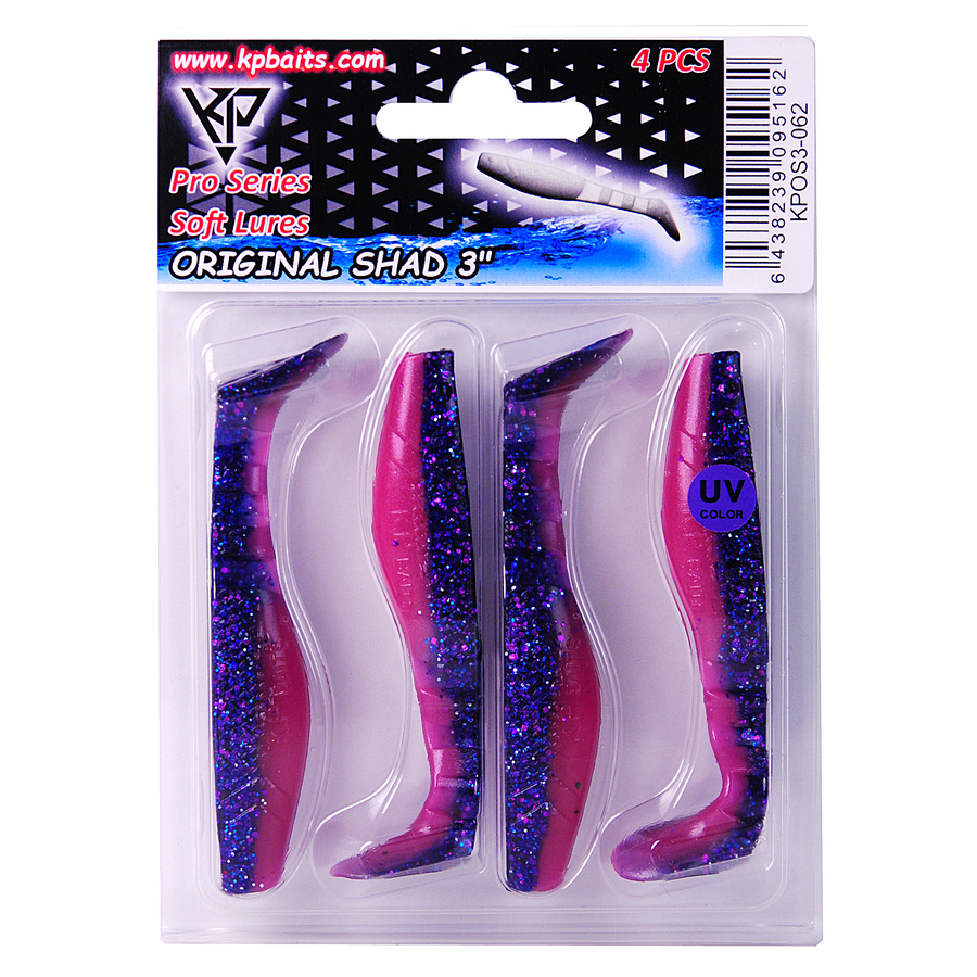 K.P Baits Original Shad 3" 7,5cm 4tk pakis