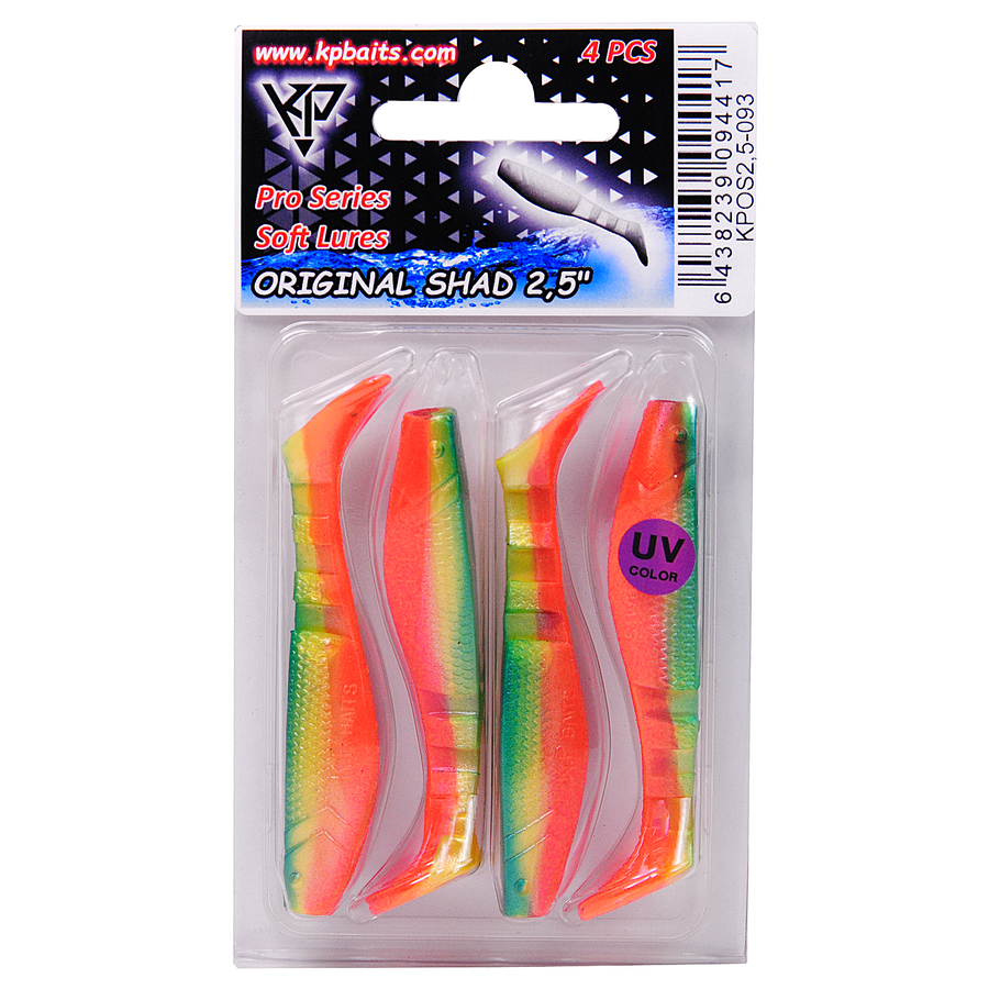 K.P Baits Original Shad 2,5" 6,25cm 4tk pakis