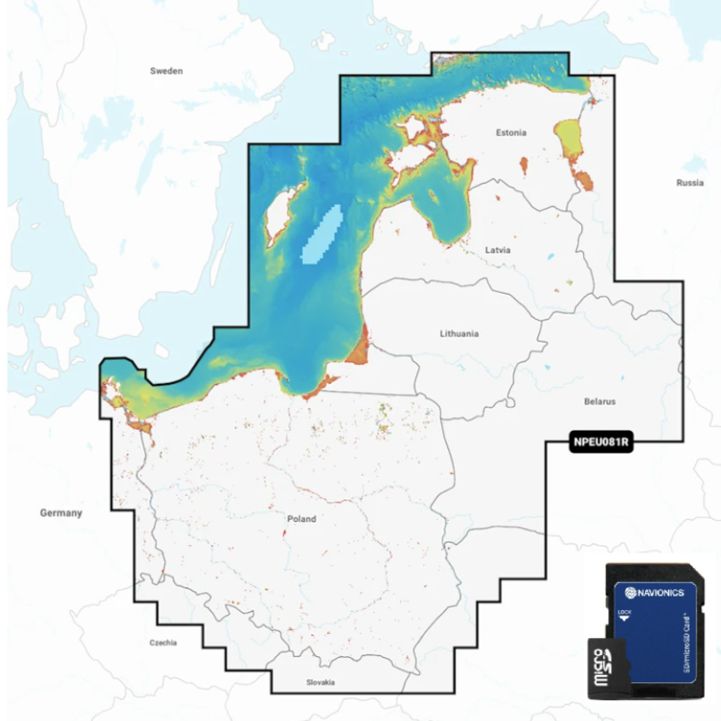 Merekaart NAVIONICS PLATINUM+ BALTIC SEA, EAST COAST REGULAR