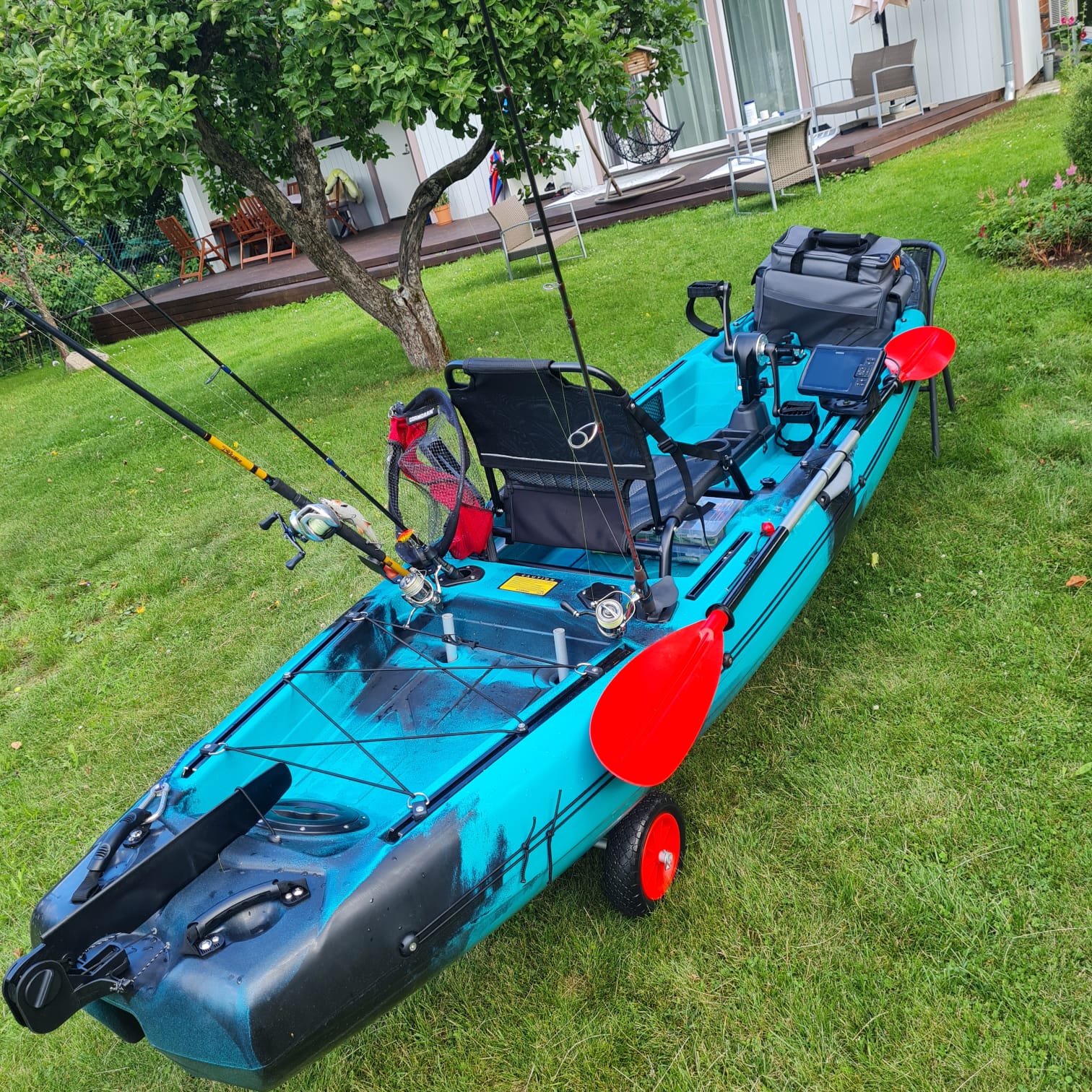 Sit On Top kalastuskajak pedaalidega 3800x850x400mm - Image 7